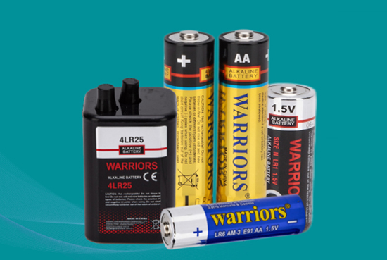 Quels matériaux sont dans une batterie alcaline Warriors?