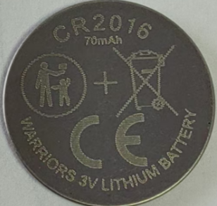 Pile bouton au lithium CR2016 (3 volts / 90 mAh)
